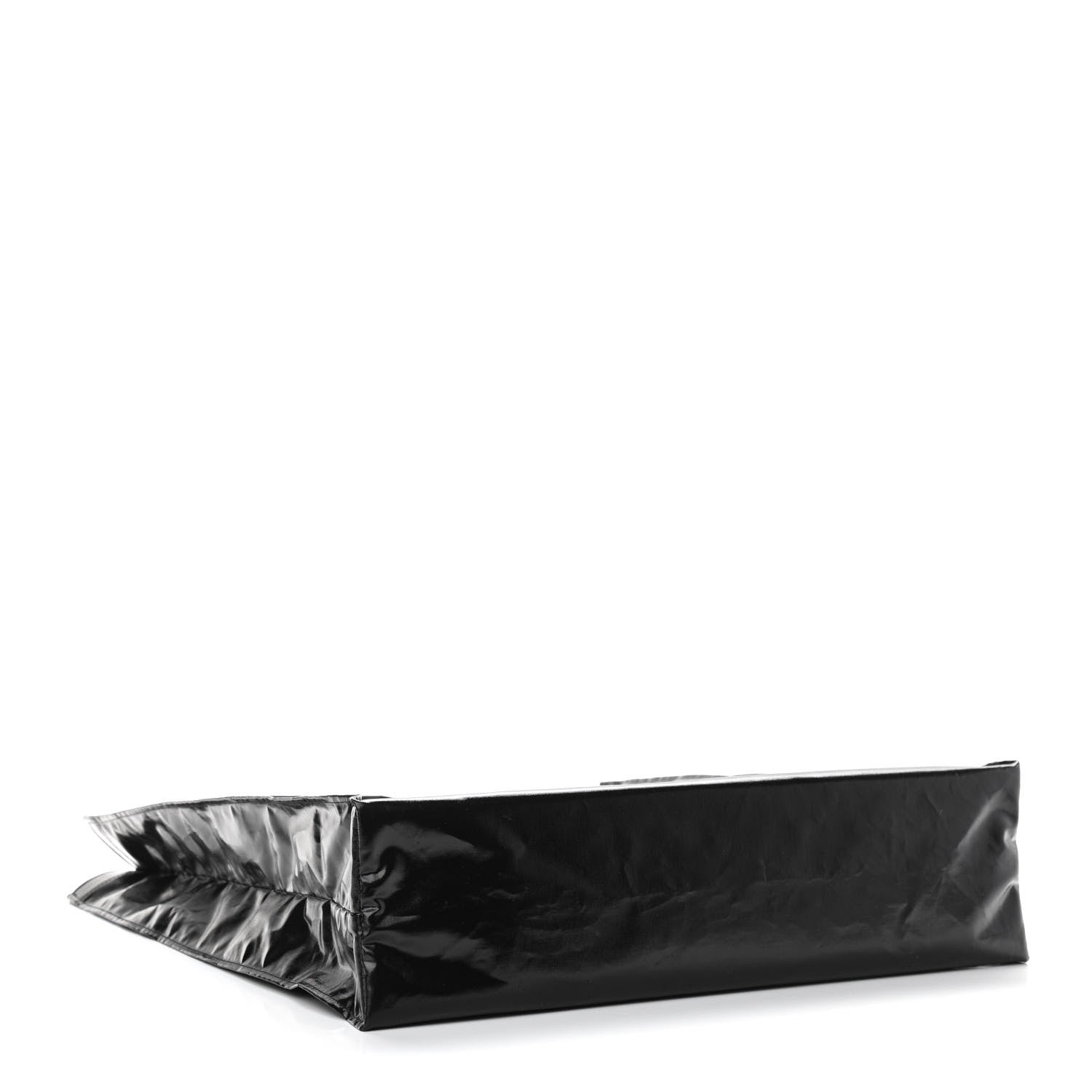 Gucci Patent Canvas Frame Logo Vertical Tote Black Crop 4 of 10