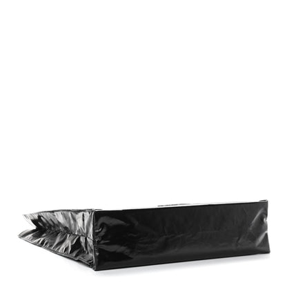 Gucci Patent Canvas Frame Logo Vertical Tote Black Crop 4 of 10