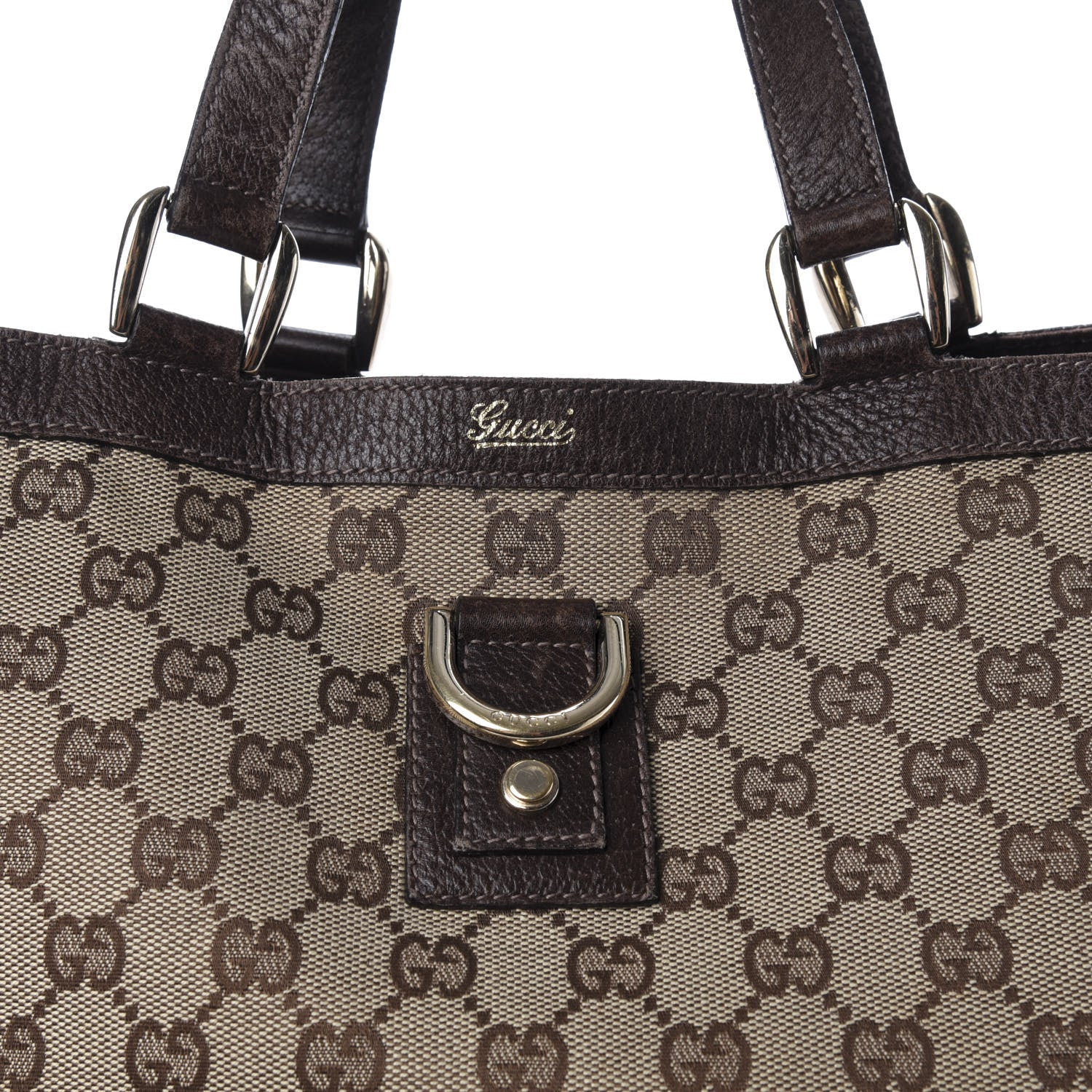 Gucci Monogram Abbey Tote Dark Brown 11 of 11