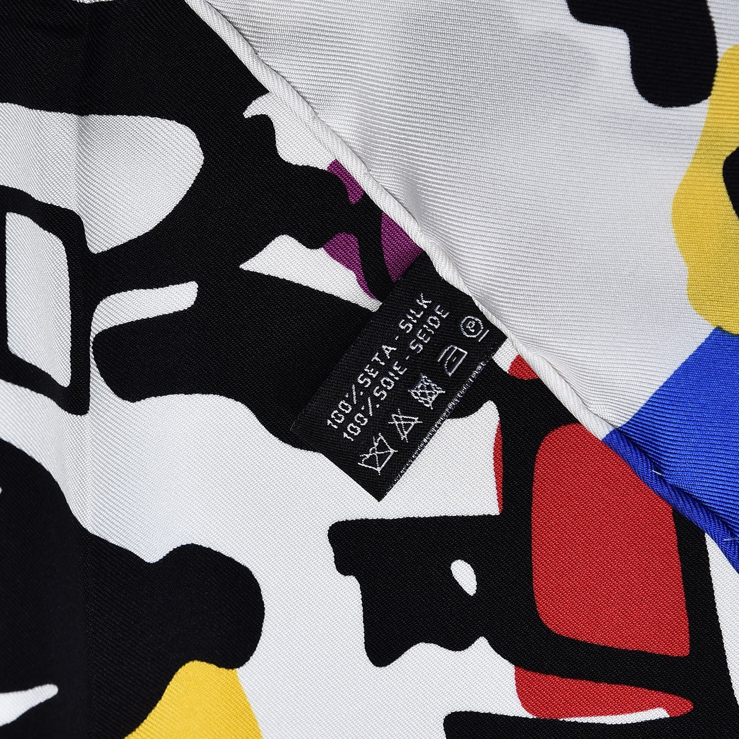Chanel Silk CC Demonstrate Scarf White Black 6 of 6