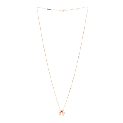 Van Cleef & Arpels 18K Rose Gold Diamond Mini Frivole Pendant Necklace 3 of 5