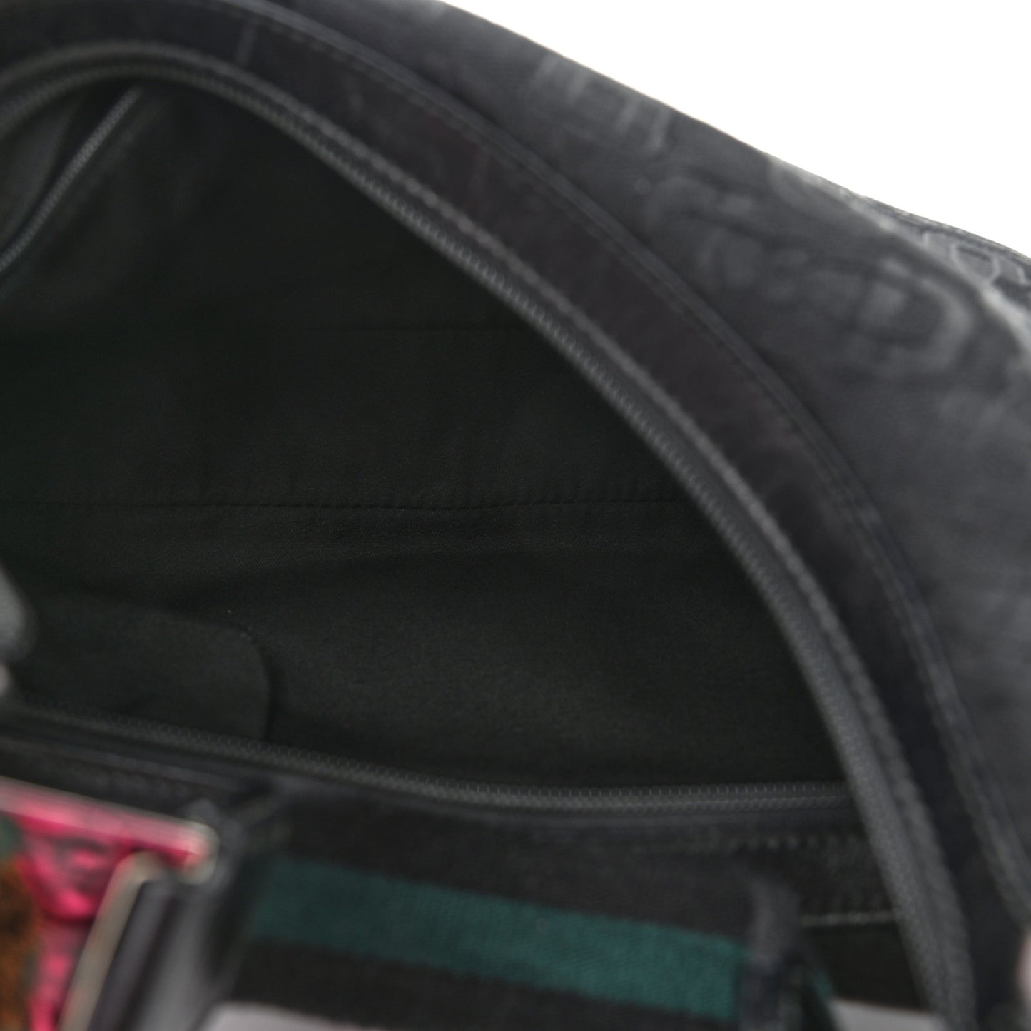 Canvas Horsebit Hobo Black