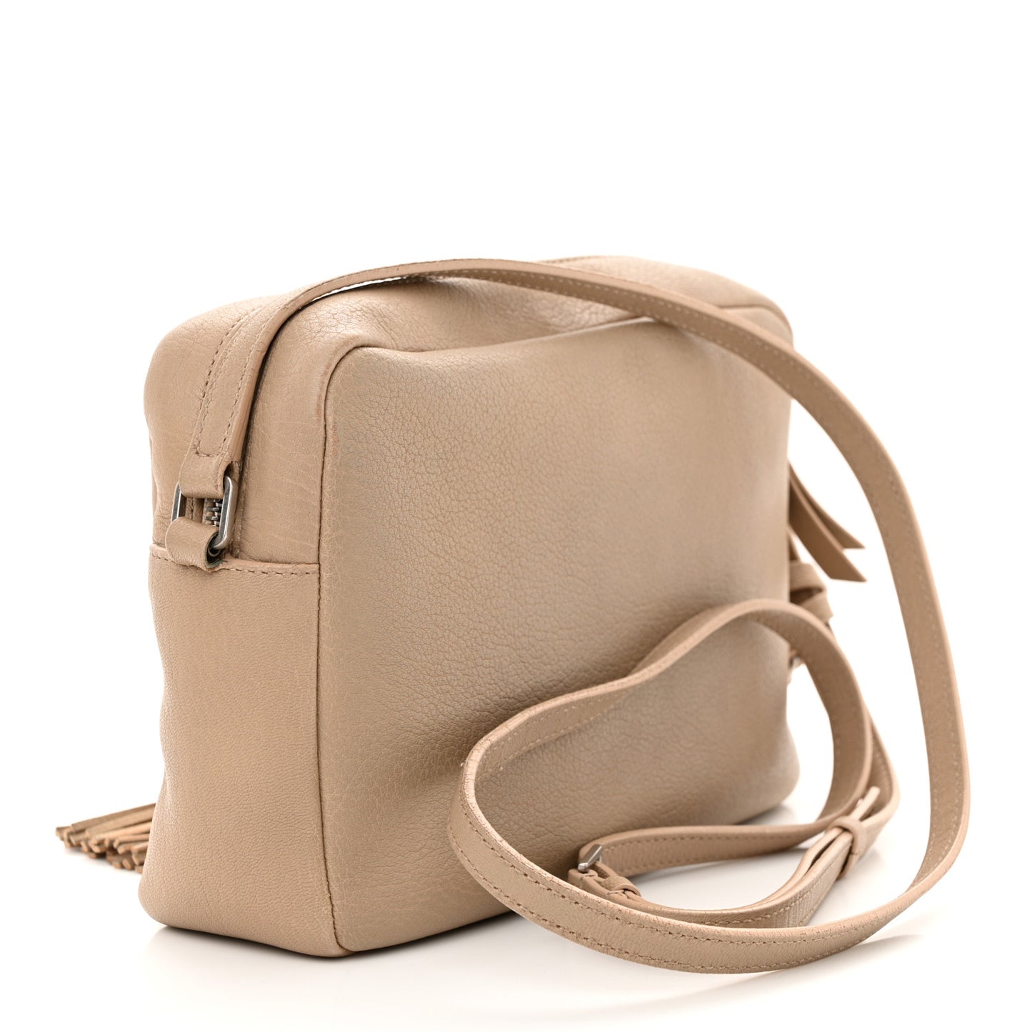 Lambskin Monogram Small Lou Camera Bag Dark Beige