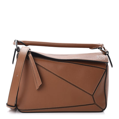Loewe Calfskin Small Puzzle Bag Tan 1 of 9