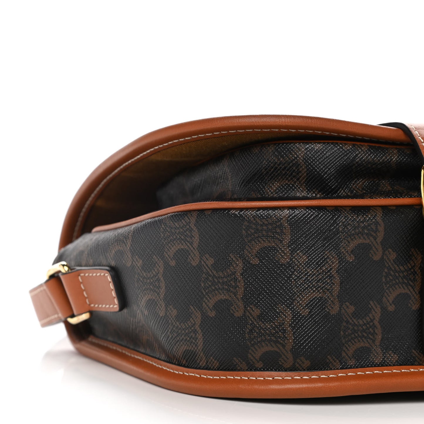 Triomphe Canvas Medium Folco Bag Tan