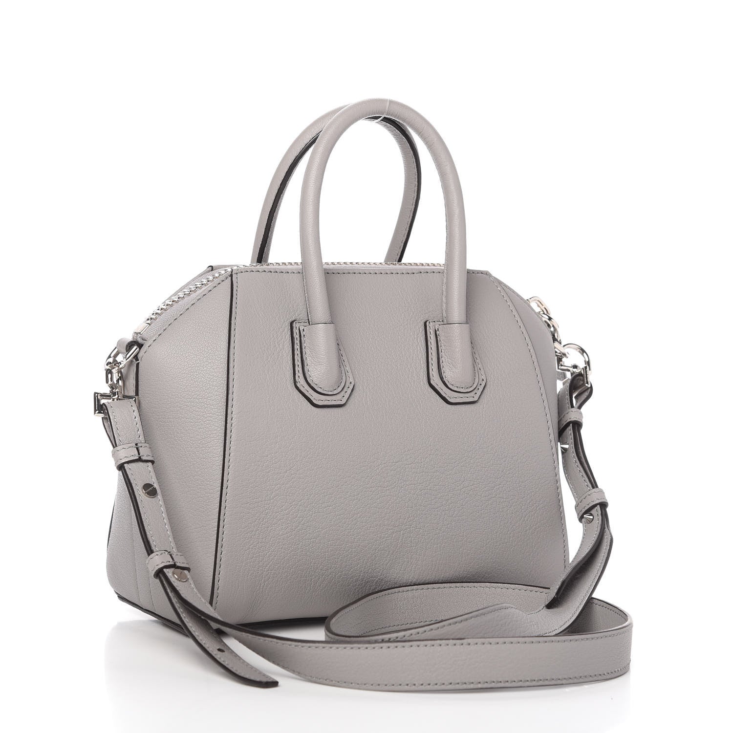 Givenchy Sugar Goatskin Mini Antigona Pearl Grey 3 of 10