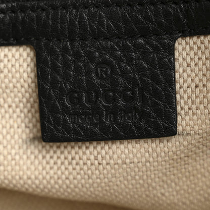 Gucci Pebbled Calfskin Small Soho Shoulder Bag Black 6 of 13