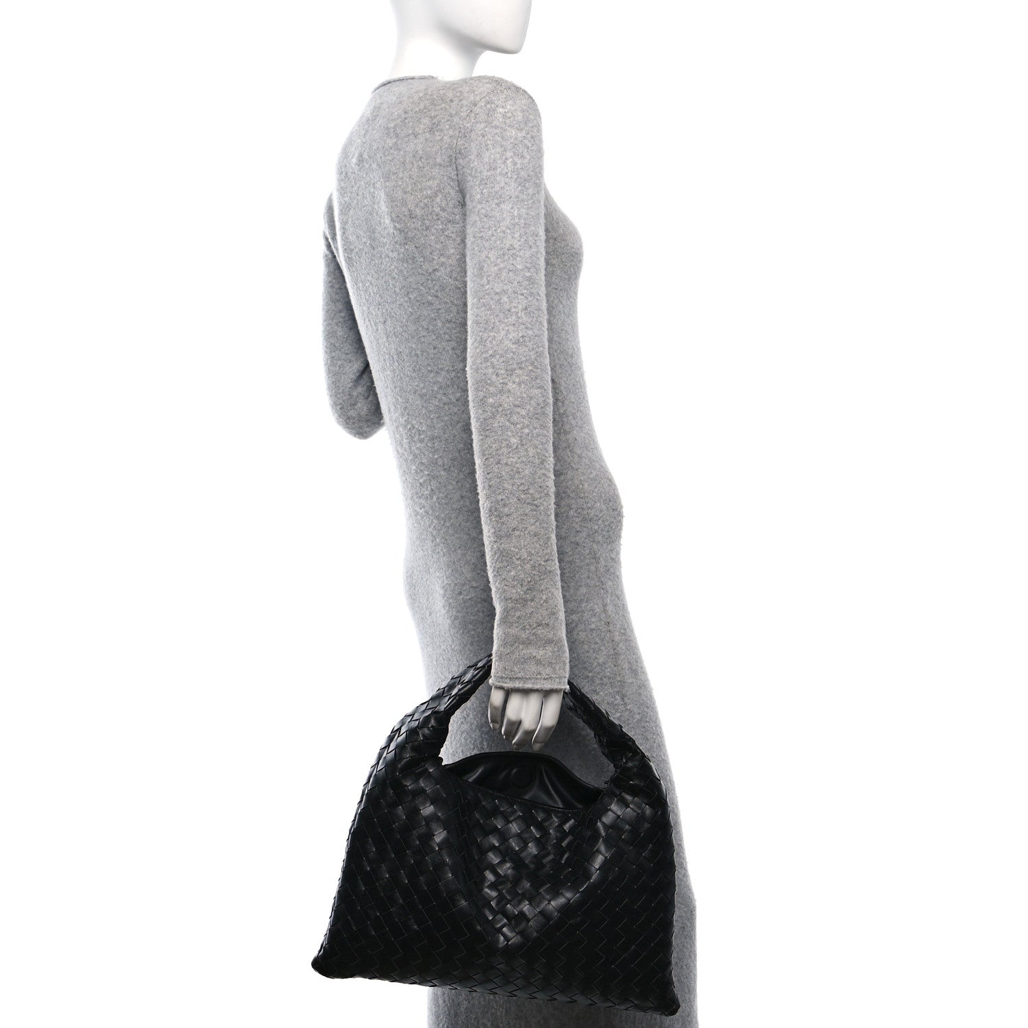 Bottega Veneta Calfskin Intrecciato Small Hop Black 2 of 11