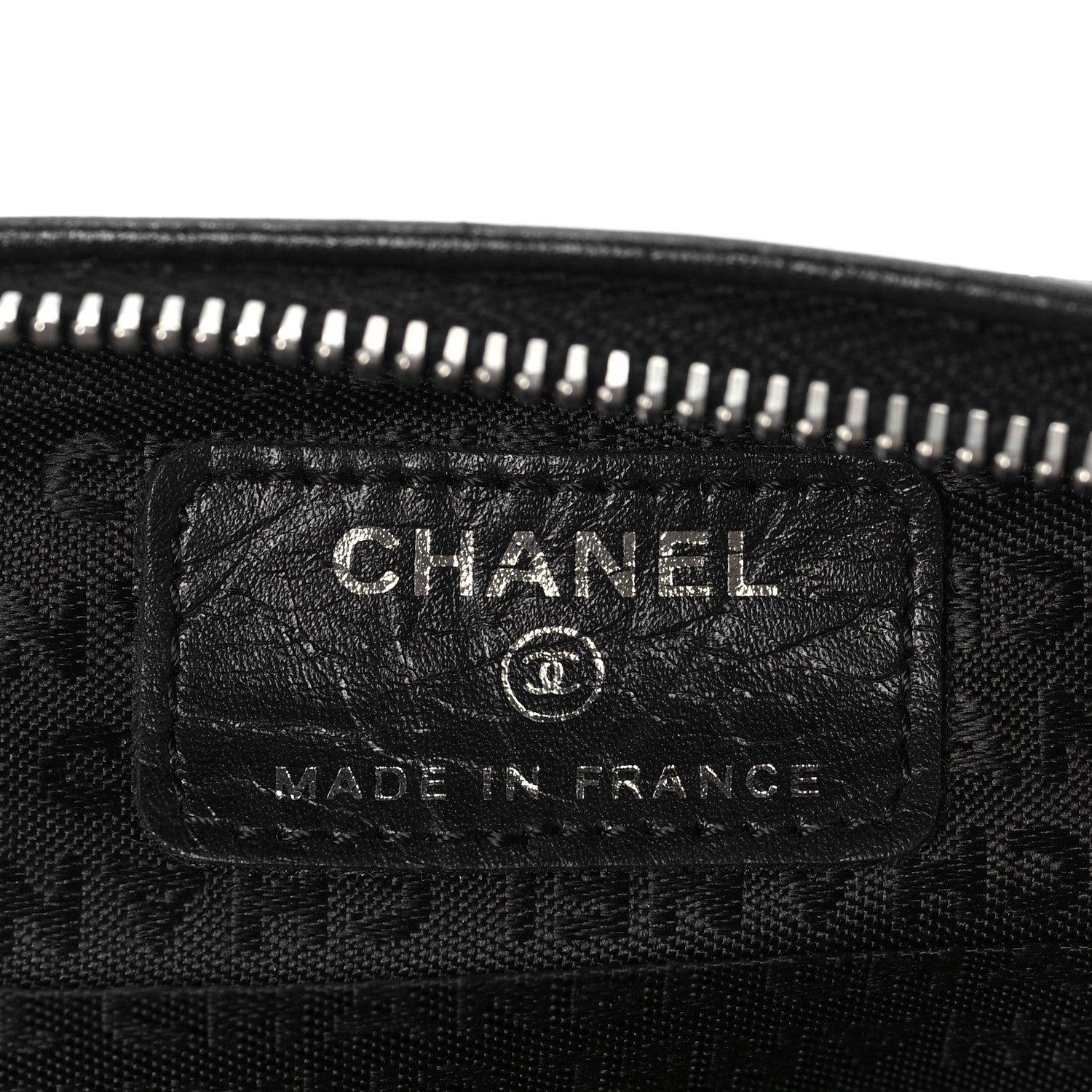 Chanel Aged Calfskin Quilted Cambon Cosmetic Case Black 6 of 8