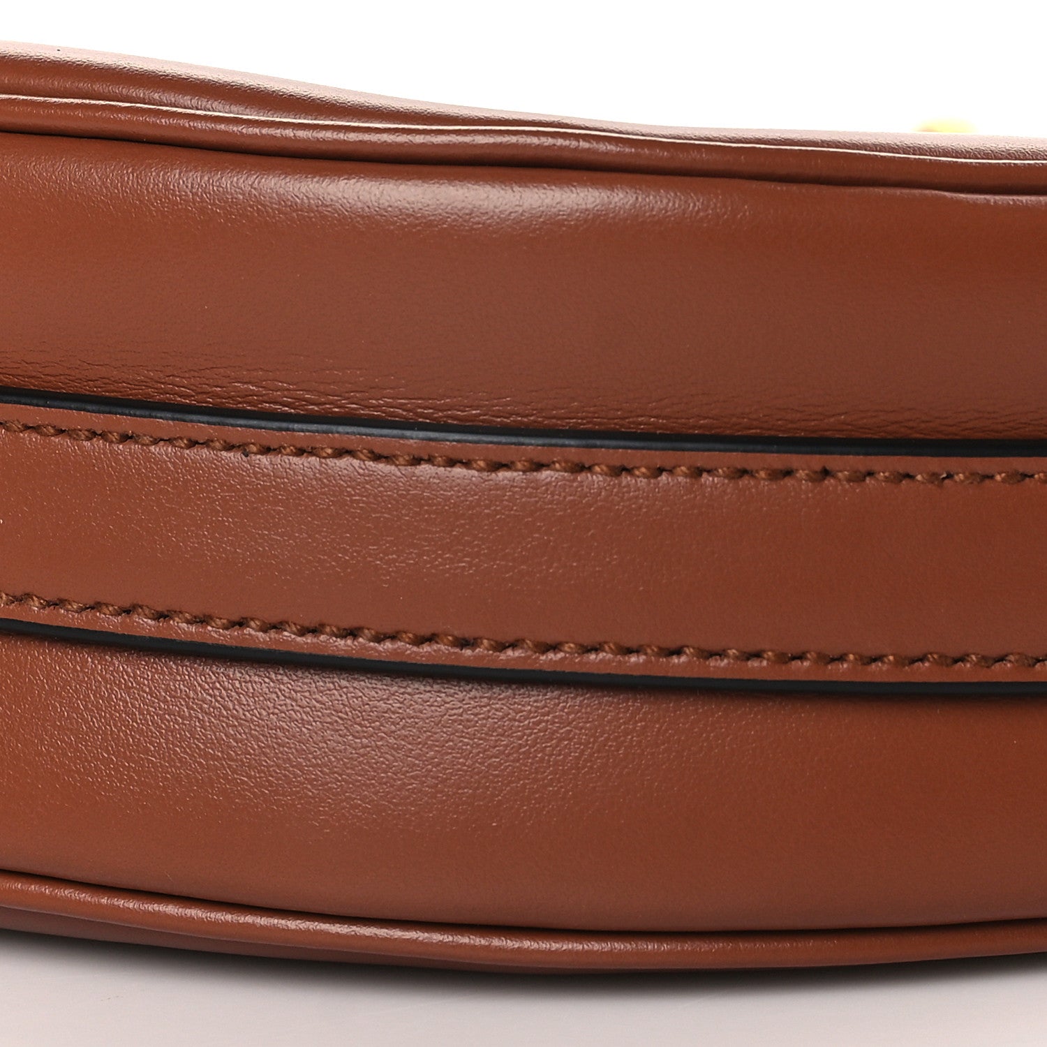 Prada Soft Calfskin Arque Shoulder Bag Cognac 7 of 7