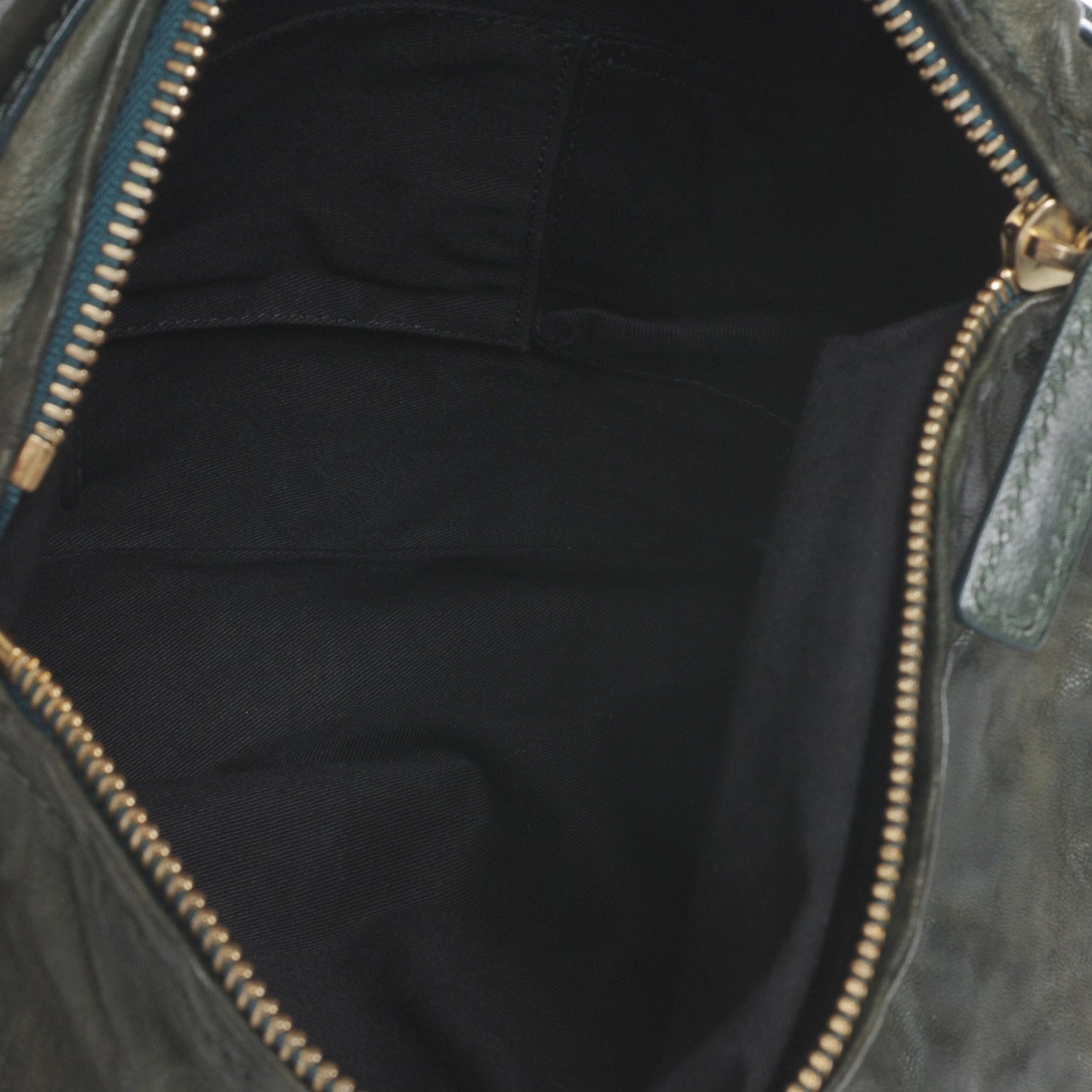 Textured Sheepskin Medium Pandora Bag Khaki