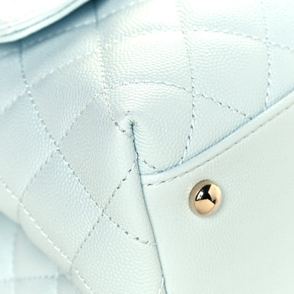 Chanel Caviar Quilted Small Coco Handle Flap Light Blue 9 of 14