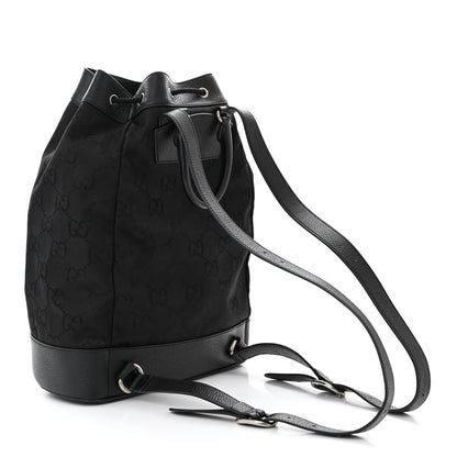 Gucci Econyl Nylon Monogram Off The Grid Drawstring Bucket Backpack Black 3 of 11