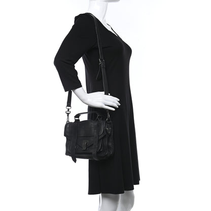 Proenza Schouler Soft Grainy Calfskin Tiny PS1 Satchel Black 3 of 9