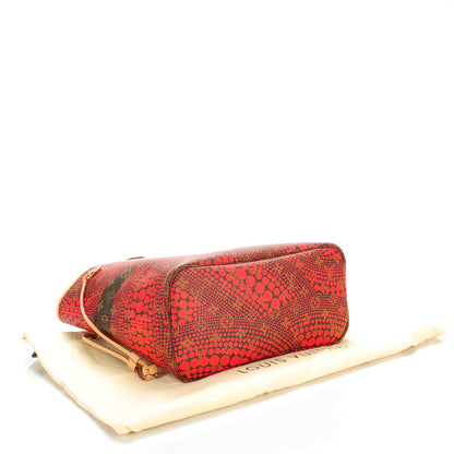 Louis Vuitton Monogram Kusama Waves Neverfull MM Red 4 of 7