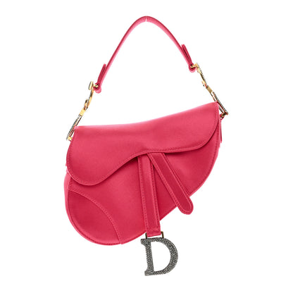 Christian Dior Satin Crystal Mini Saddle Bag Light Shock 1 of 9