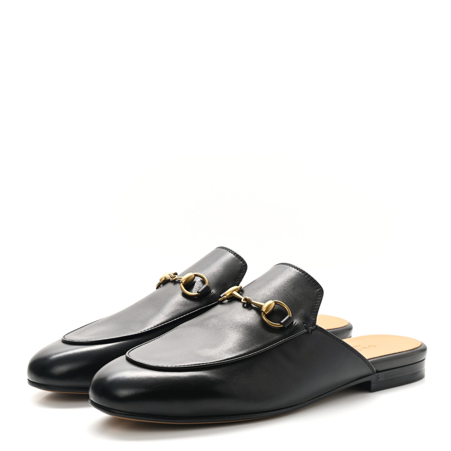 Calfskin Womens Princetown Slippers 37.5 Black