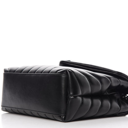 Saint Laurent Calfskin Y Quilted Monogram Small Loulou Chain Satchel Black 8 of 12
