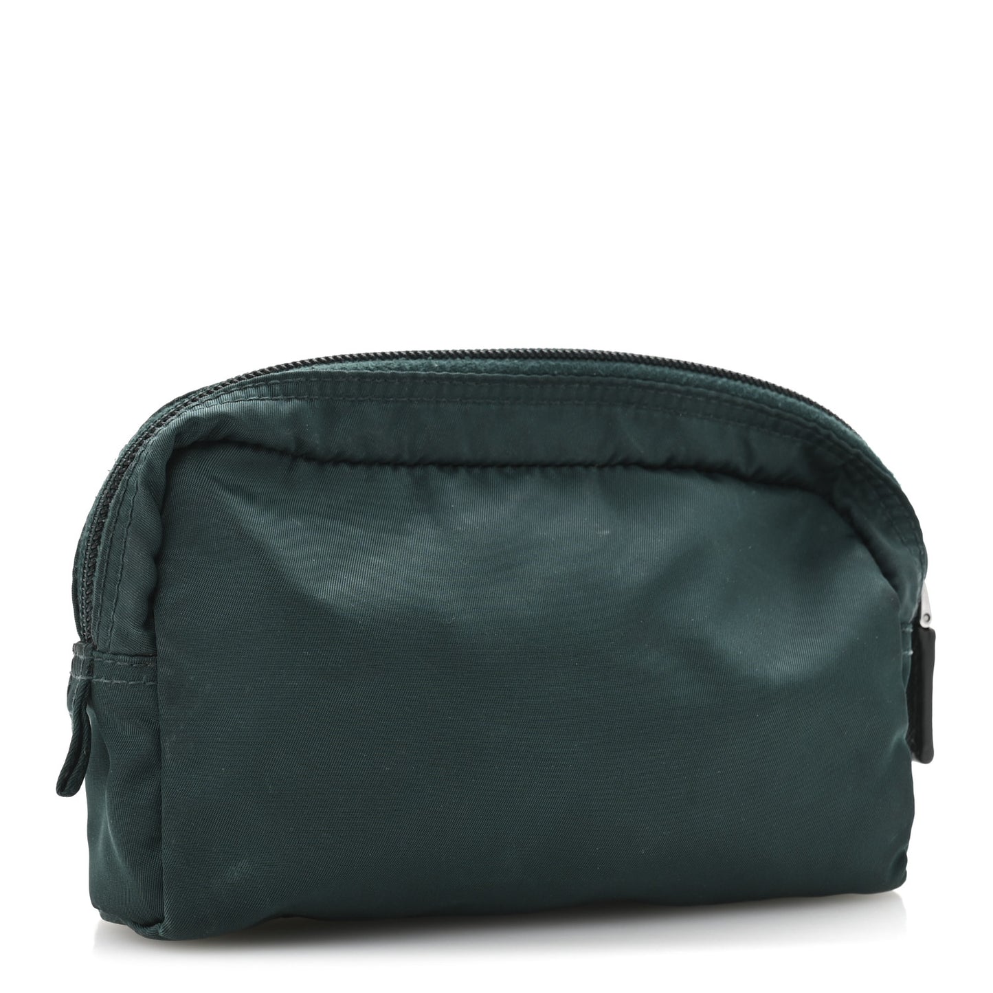 Nylon Tessuto Cosmetic Pouch Green