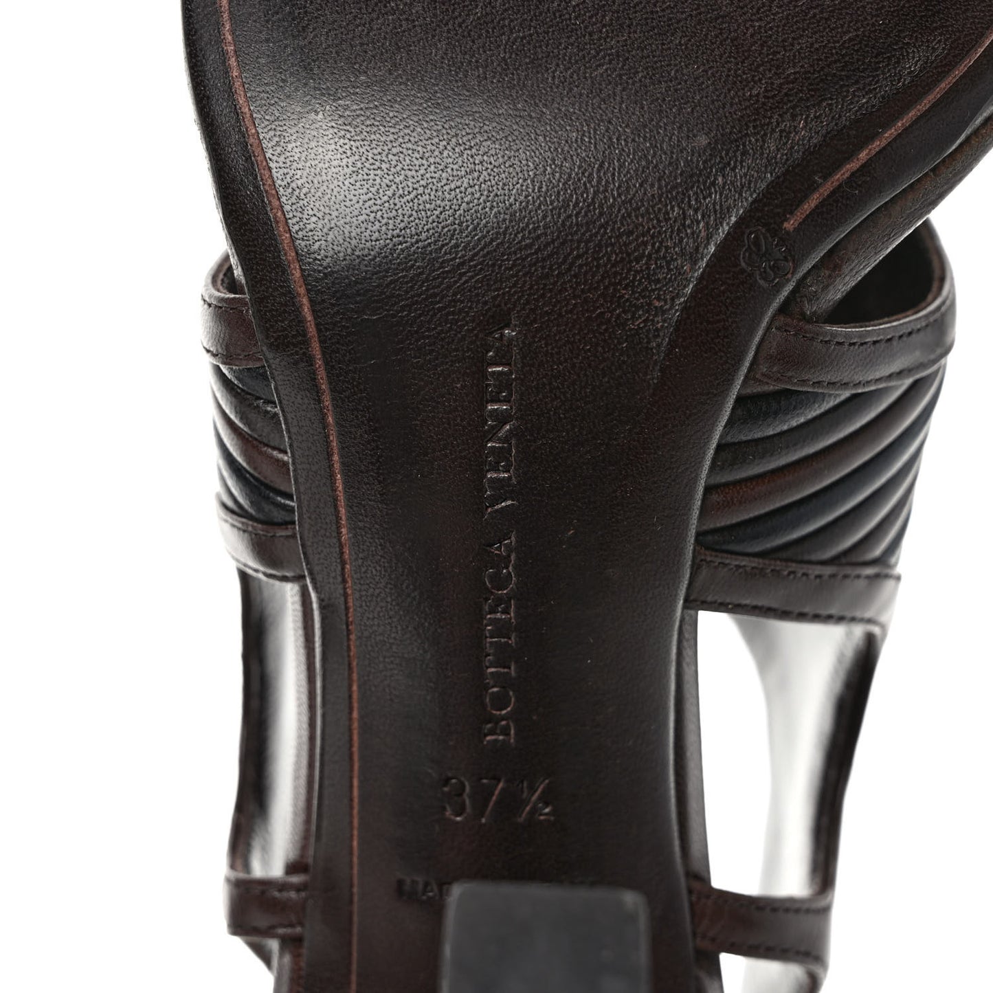 Nappa Intrecciato Thong Pumps 37.5 Brown