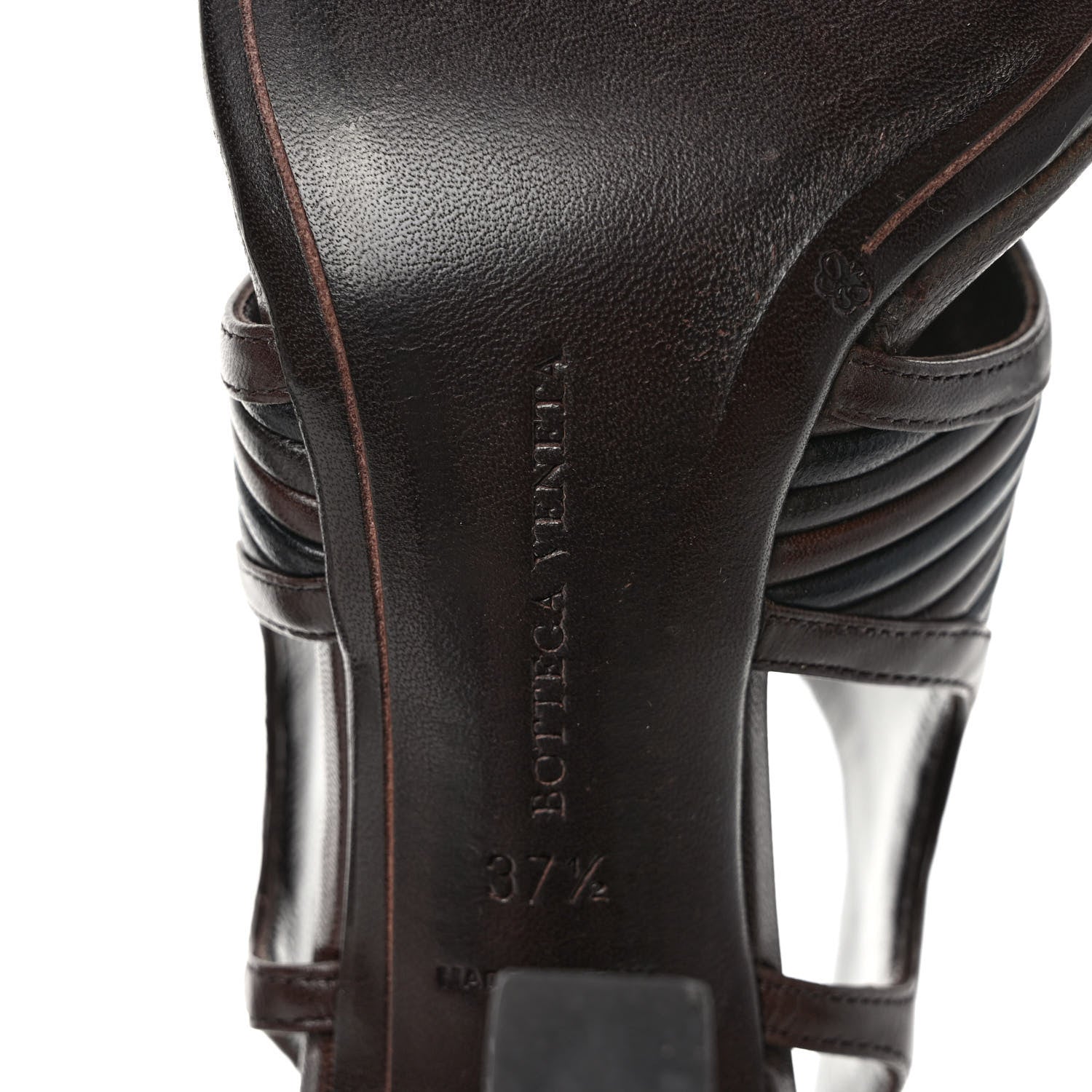 Bottega Veneta Nappa Intrecciato Thong Pumps 37.5 Brown 6 of 7