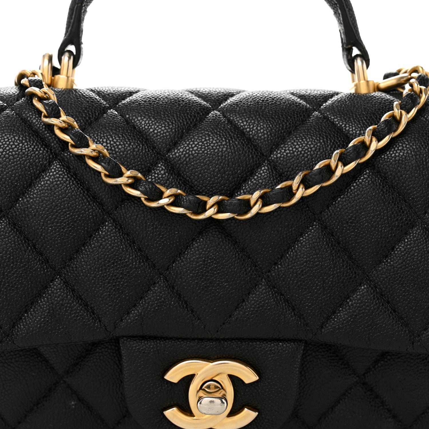 Chanel Caviar Quilted Mini Top Handle Rectangular Flap Black 8 of 10