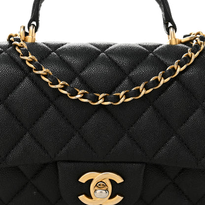 Chanel Caviar Quilted Mini Top Handle Rectangular Flap Black 8 of 10