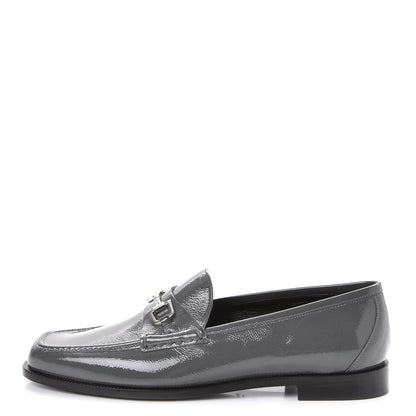 Gucci Naplack Patent Horsebit Banks Loafers 40 Melange Platinum 1 of 9
