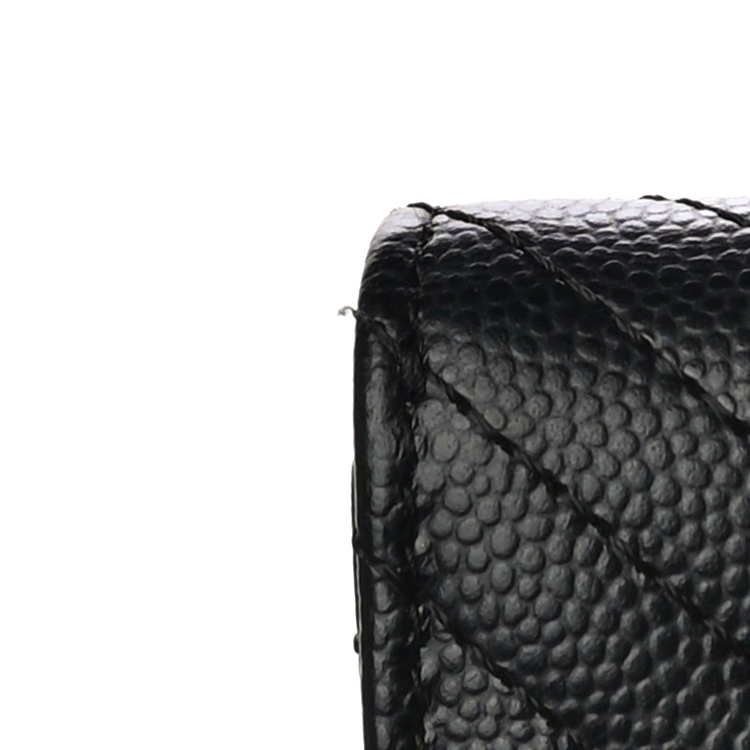 Chanel Caviar Chevron Quilted Compact Flap Wallet Black 12 of 12