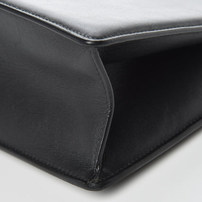 Celine Smooth Calfskin Medium Clasp Shoulder Bag Black 12 of 12