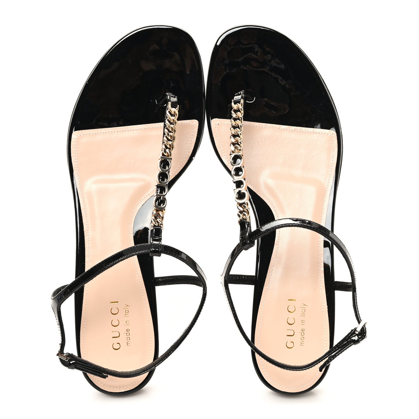 Patent Signoria Thong Sandals 40 Black