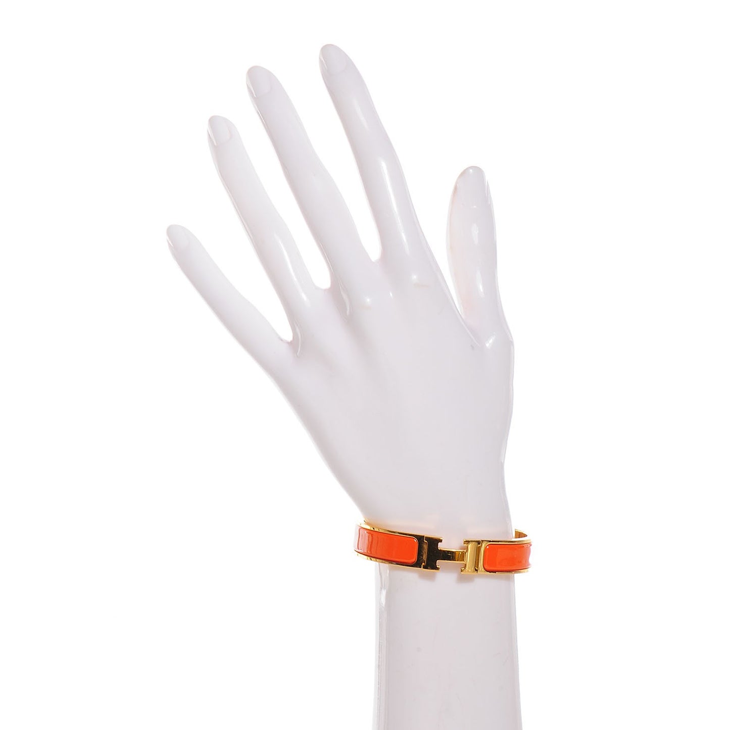 Enamel Narrow Clic Clac H Bracelet PM Orange