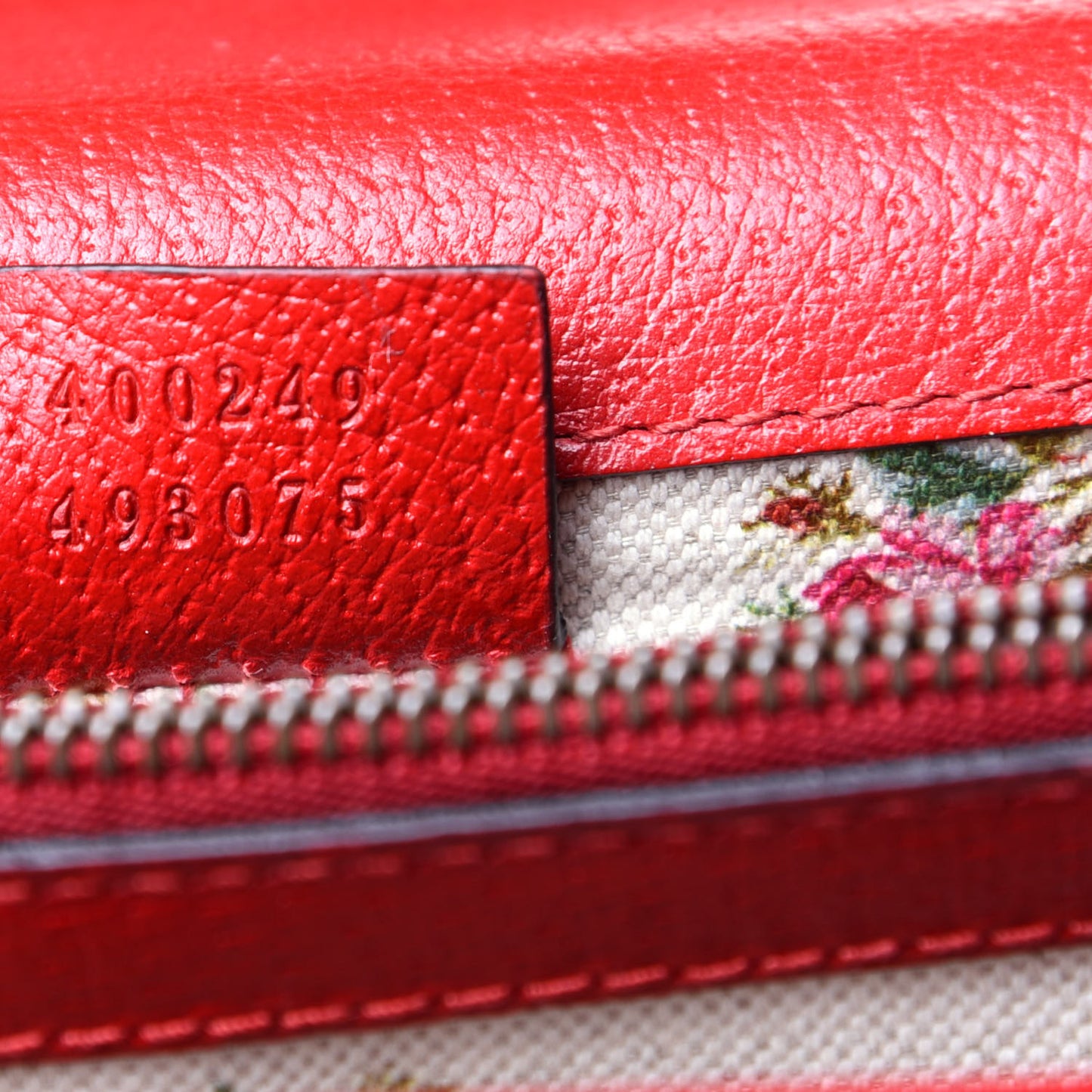 Calfskin Web Floral Embroidered Small Dionysus Shoulder Bag Hibiscus Red