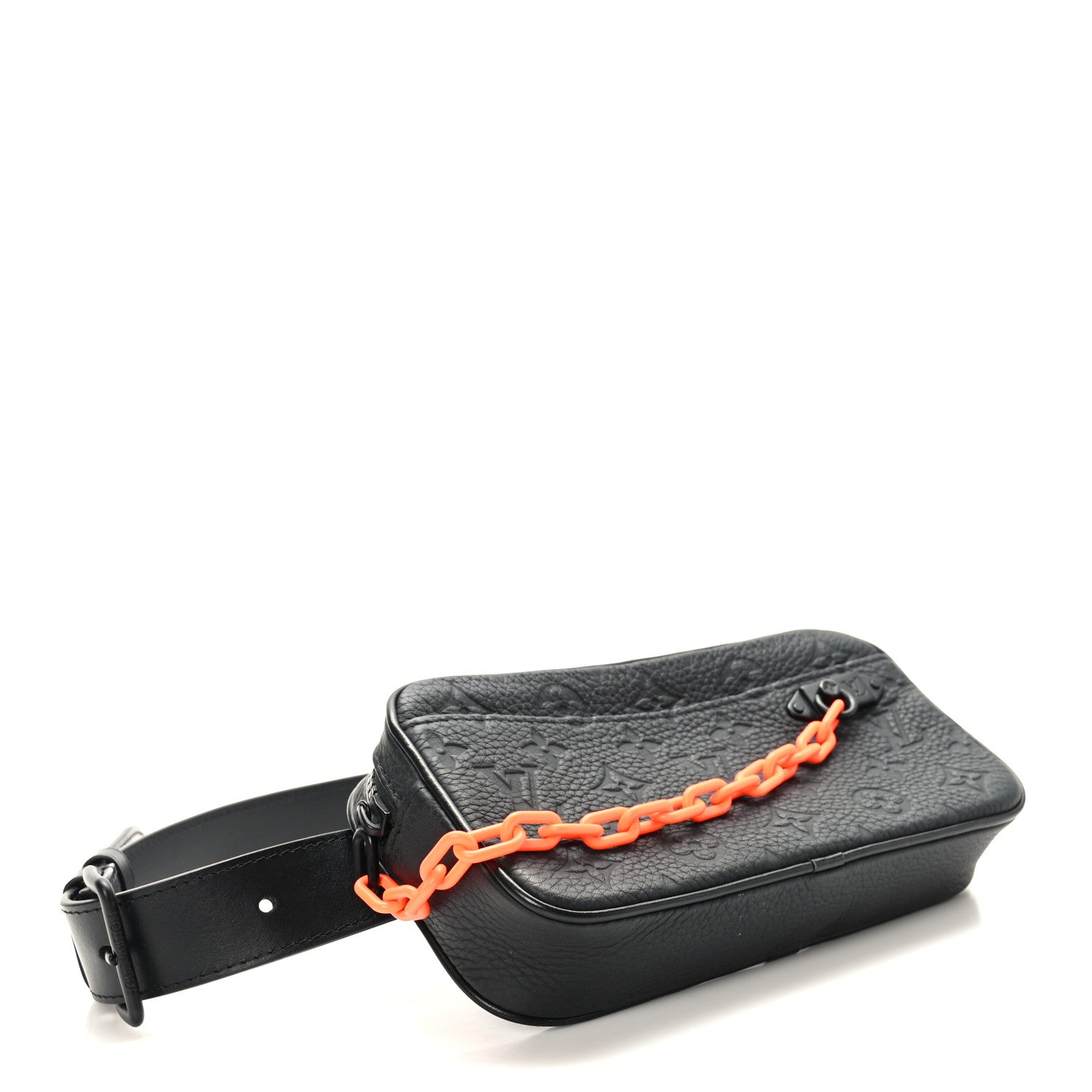 Louis Vuitton Taurillon Monogram Uniformes Solar Ray Soft Pochette Volga Belt Bag Black 4 of 7
