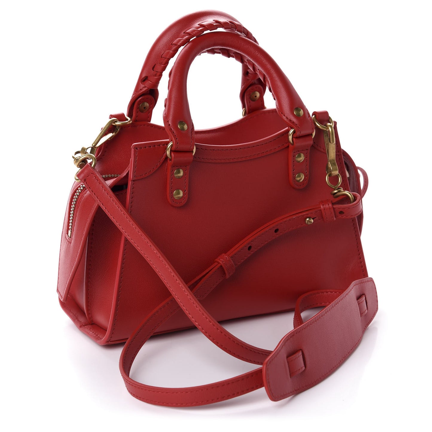 Smooth Calfskin Neo Classic Brass Hardware Mini City Red