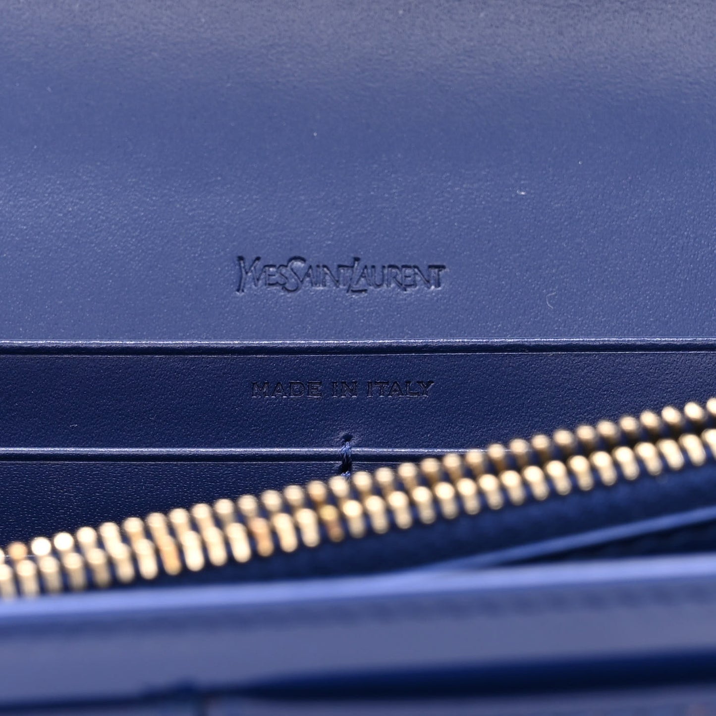 Patent Calfskin Belle de Jour Chain Clutch Blue