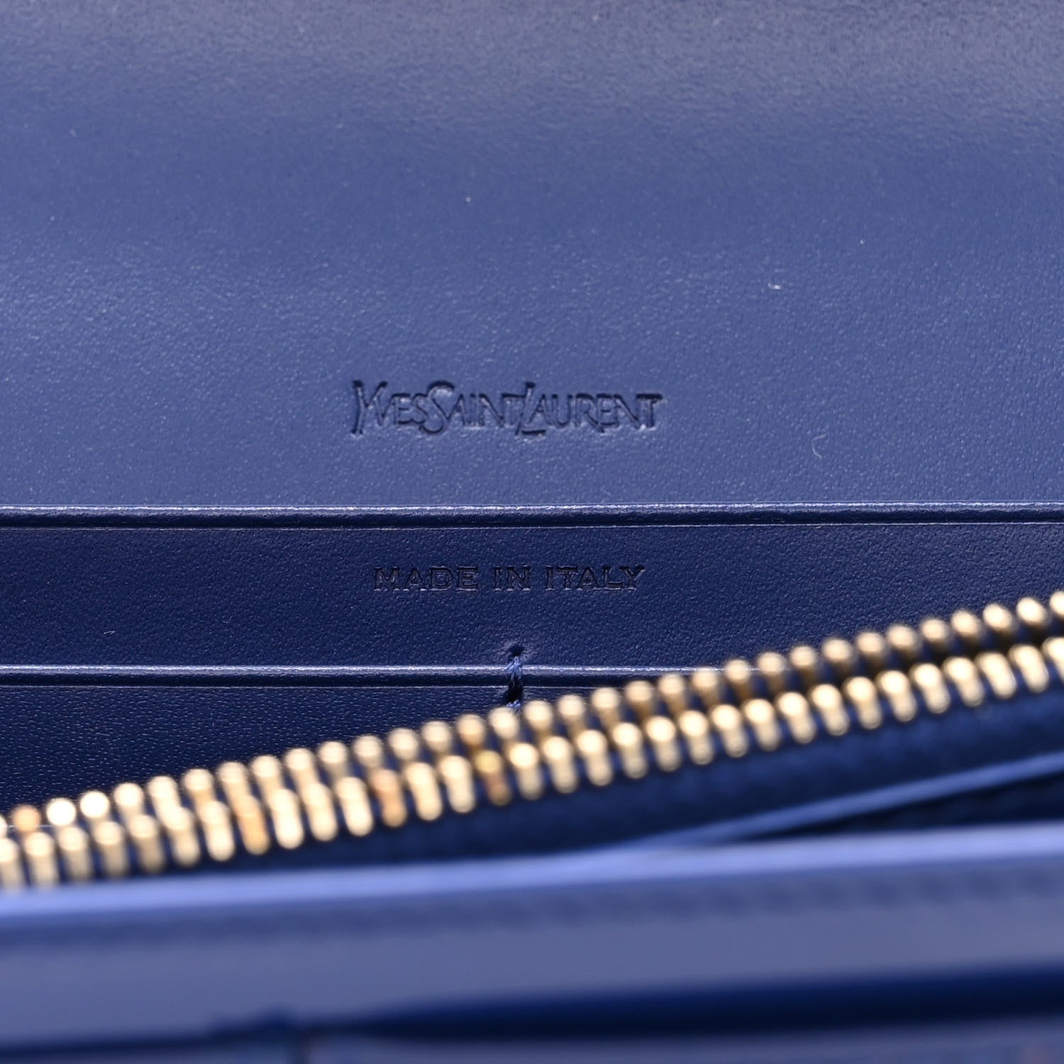 Saint Laurent Patent Calfskin Belle de Jour Chain Clutch Blue 6 of 9
