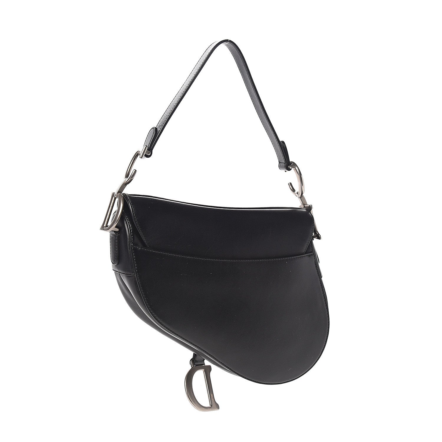 Christian Dior Calfskin Saddle Bag Black 2 of 11
