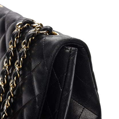 Chanel Lambskin Quilted Jumbo Single Flap Black 15 of 18