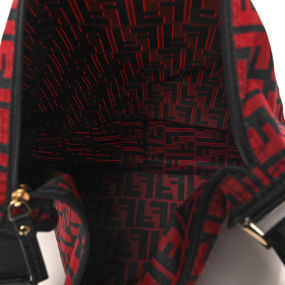 Fendi Zucca Messenger Bag Red Black 5 of 11