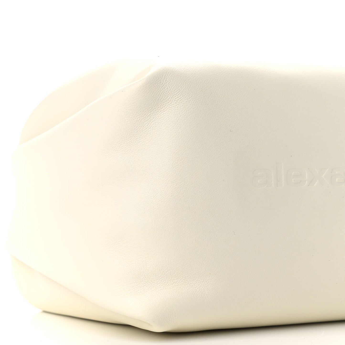 Lambskin Mini Scrunchie Bag White