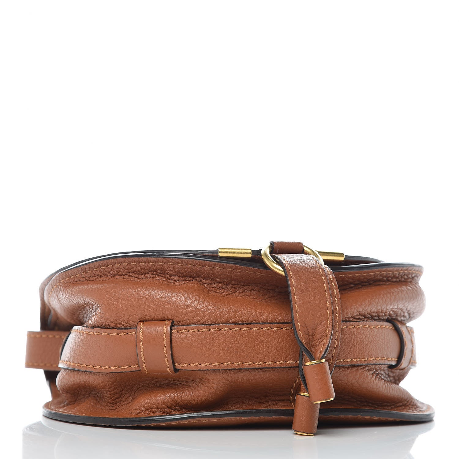 Chloe Calfskin Mini Marcie Round Crossbody Bag Tan 4 of 10