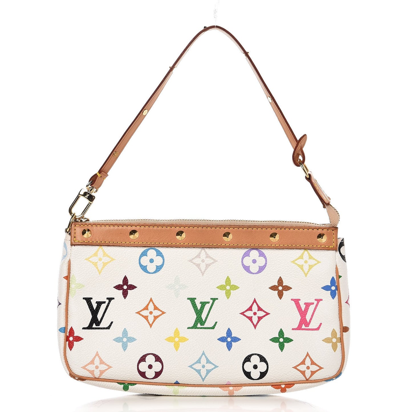 Monogram Multicolor Pochette Accessories White
