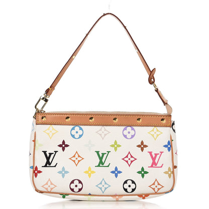 Louis Vuitton Monogram Multicolor Pochette Accessories White 1 of 10