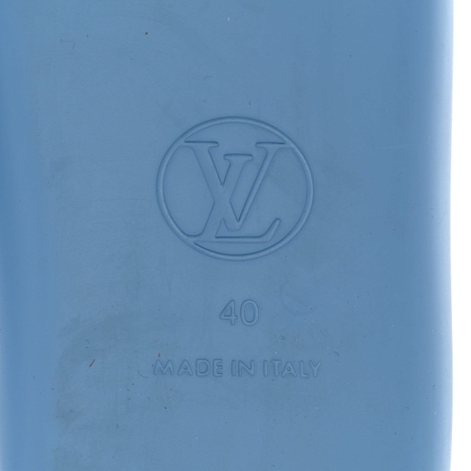 Louis Vuitton Rubber Monogram Embossed Sunbath Flat Mule 40 Blue 7 of 7
