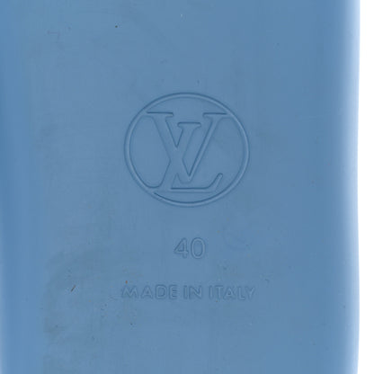 Louis Vuitton Rubber Monogram Embossed Sunbath Flat Mule 40 Blue 7 of 7