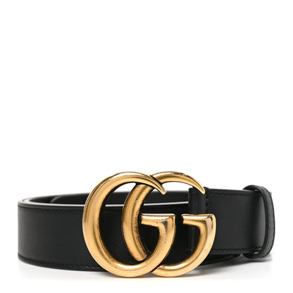 Gucci Calfskin Double G 30mm Belt 90 36 Black 1 of 5