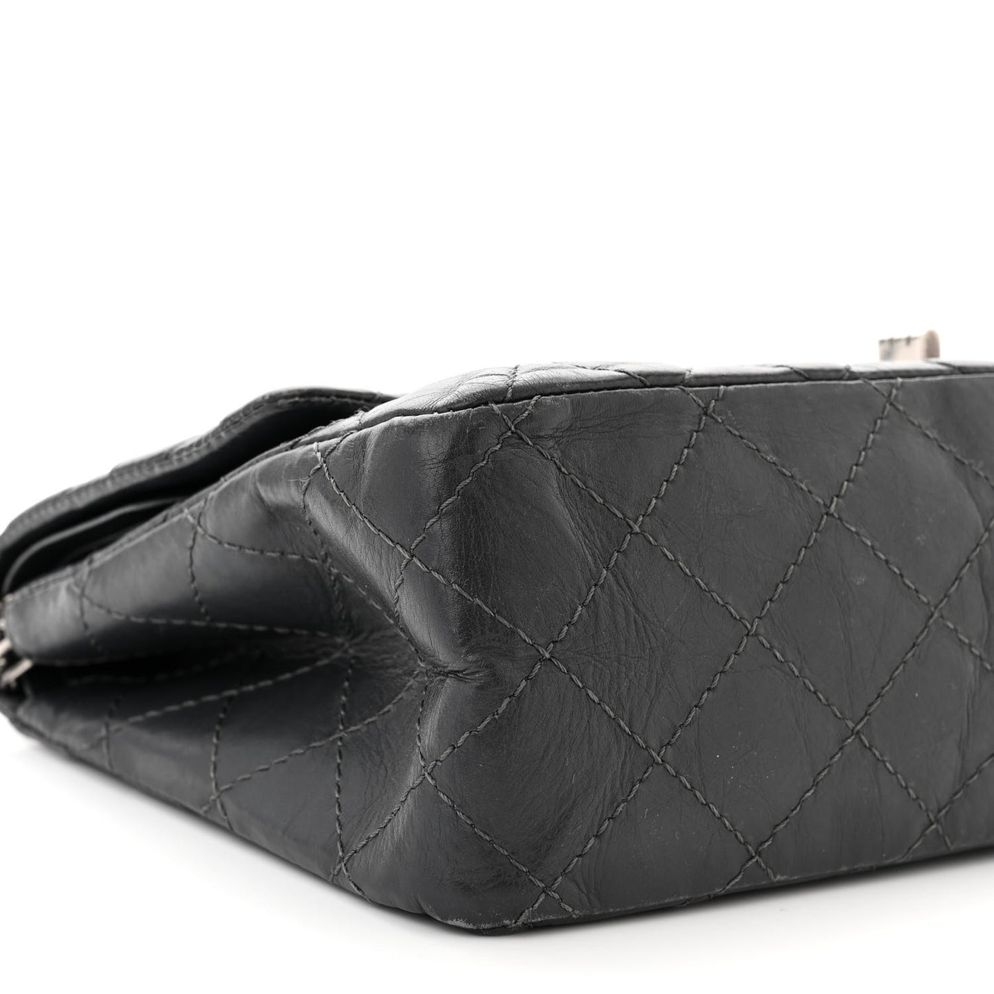 Aged Calfskin Quilted 2.55 Reissue 226 Flap Grey