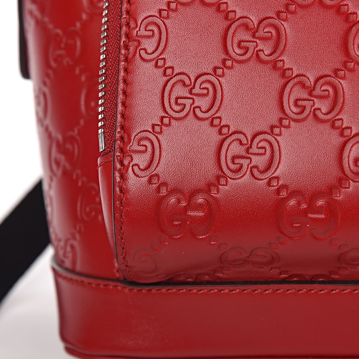 Gucci Guccissima Signature Small Day Backpack Hibiscus Red 12 of 15