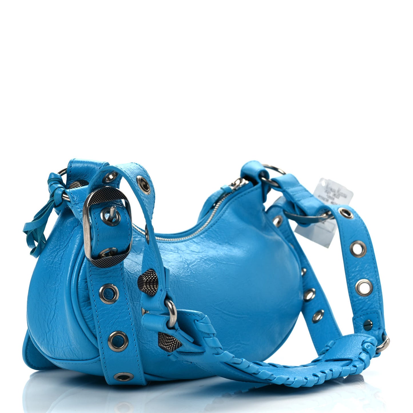 Agneau Arena Le Cagole Shoulder Bag XS Cyan